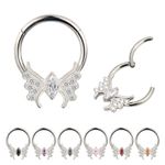 Argola Asa Com Zirconias e Navete Central Black