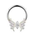 Argola Asa Com Zirconias e Navete Central Black