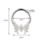 Argola Asa Com Zirconias e Navete Central Black