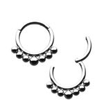 Argola Clicker Titanio 7 Esfera Modelo Indiano