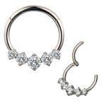 Argola Com O5 Pedras Cz Lapidadas