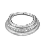  Argola De Click Cravejada De Zircônia 3 Voltas 8mm