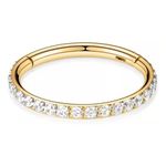 Argola De Click Com Pedras Zircônia Cúbica 