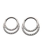 Argola Dupla De Clicker Com Pedraria