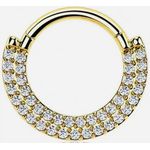Argola Dupla Segmentada Com Pedras Cz