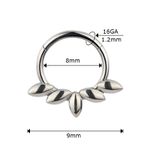 Argola Segmentada Com Ornamento Liso Clicker