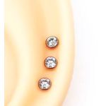 Australiano Labret Com Pedra Zircônia (Rosca Externa)