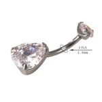  Piercing de Umbigo Com Pedraria Feita Em Zircônia 