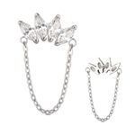 Labret Correntinha 4 Marquise Cz Em Trapezio