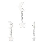 Labret Lua Com Estrela Na Correntinha
