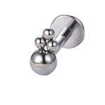 Labret Ornamental Com Bola 3mm Central e 3 Esferas Tribais