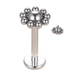 Labret Ornamental Formato Florzinha Com Esferas