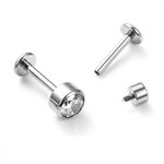 Labret Ponto De Luz Com Zirconia Encrustada