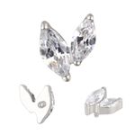 Labret Topo 02 Pedas Marquis Com Garras Em Titanio