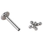 Labret Ornamental Com Esferas Formato Cruz