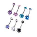 Piercing De Umbigo Com Pedra Cz