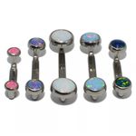 Piercing Surface Flat Com pedra Opala 