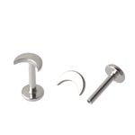 Labret Em Titanio Meia Lua Rosca Interna