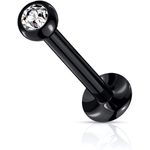  Ponto luz Australiano Pvd Black Com Pedra CZ Modelo Push Pin