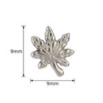 Titanium High Polished Maple Leaf Internally Threaded Top