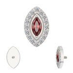 Topo Pedra Central Cz Marquise Com 14 Pedrinhas Cravejadas Adornando