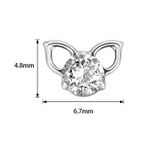  Cabeca De Gatinho cravejada Em Titanio Com Pedra Cz