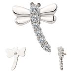 Labret Formato Libelula Com Pedrarias Cz