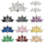 Topo Labret 5 Pedras Cz Meia Mandala Com Garra Em Titanio