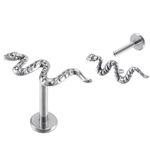 Piercing Labret Cobrinha, Desenho Detalhado