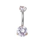 Piercing De Umbigo Com Pedra Cz