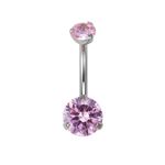 Piercing De Umbigo Com Pedra Cz