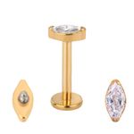 Labret Navete Com Pedras Zircônias