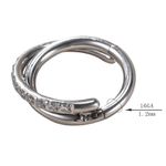Argola Clicker Segmentada Com 2 Voltas Entrelacadas Pedra Cz