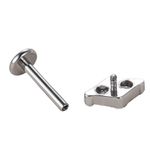 Labret Formato Triangulo Duplo, Pedra Zirconia