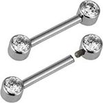 Piercing Para Mamilo Com Pedras Naturais