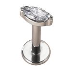 Labret Navete Com Pedras Zircônias
