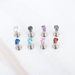 Labret Formato Gota Com 01 Pedra Zirconia