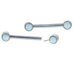 Piercing Em Titanio Com Pedra Para o Mamilo Push Pin