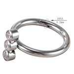 Argola Clik Com 3 Pedras Arredonadas Zirconia