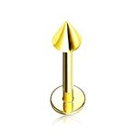 Topo Spike Em Titânio e Pvd Gold Espessura: 1.6mm