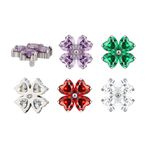 Trevo 4 corações zirconia natural