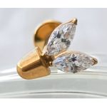  labret- Vaso com Petalas em Pedras Cz