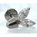  labret- Vaso com Petalas em Pedras Cz