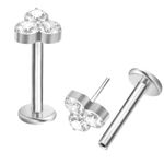  Labret trinity 03 Pedras CZ Pedras zircônias Cravadas 
