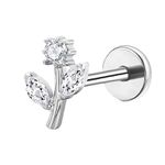  Flor Delicada 2 Pedras Navetes 01 Redonda Central Pedras Facetadas Brilham Com Requinte