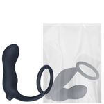  Anel Peniano em Silicone com Plug Anal Vibratório