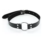 Mordaça Choker com Anel de Metal - Preto 