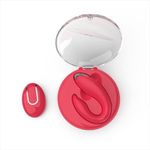 Vibrador de Casal com Case de Acrílico Recarregável / com Controle Remoto 