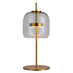 Abajur Mia Dourado Fume 1xled 10w