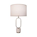 Abajur Ovale Bronze / Branco 1xe27 Bulbo Max 40w (somente Base)
